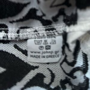 Black and white linen dress